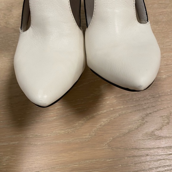 NWOT Black and white leather heels size 35.5 - Picture 8 of 11